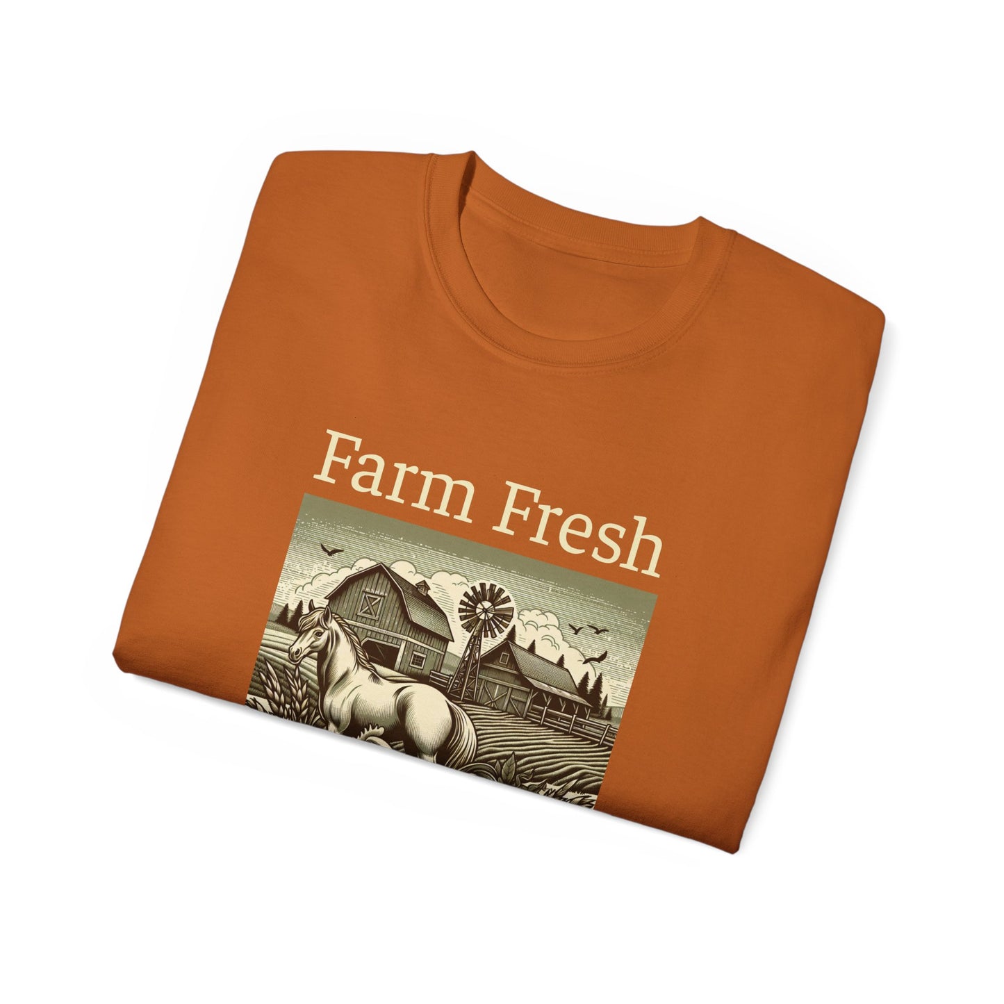 Farm Fresh Tee, Unisex Cotton Shirt, Country Life Apparel, Gardening Gift, Farm image 3