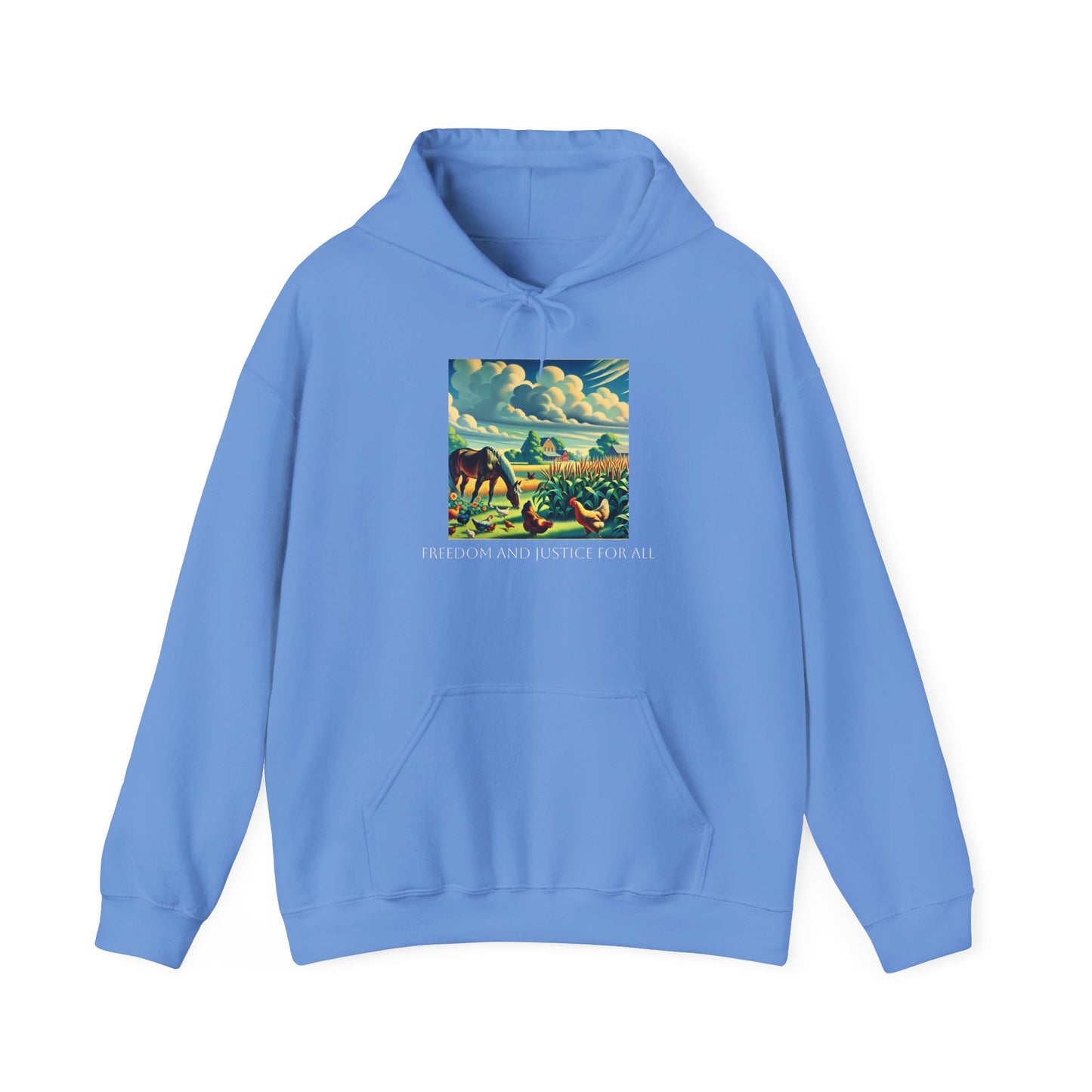 Farmers for a Free America -Freedom and Justice Hooded Sweatshirt for Farmers image 12