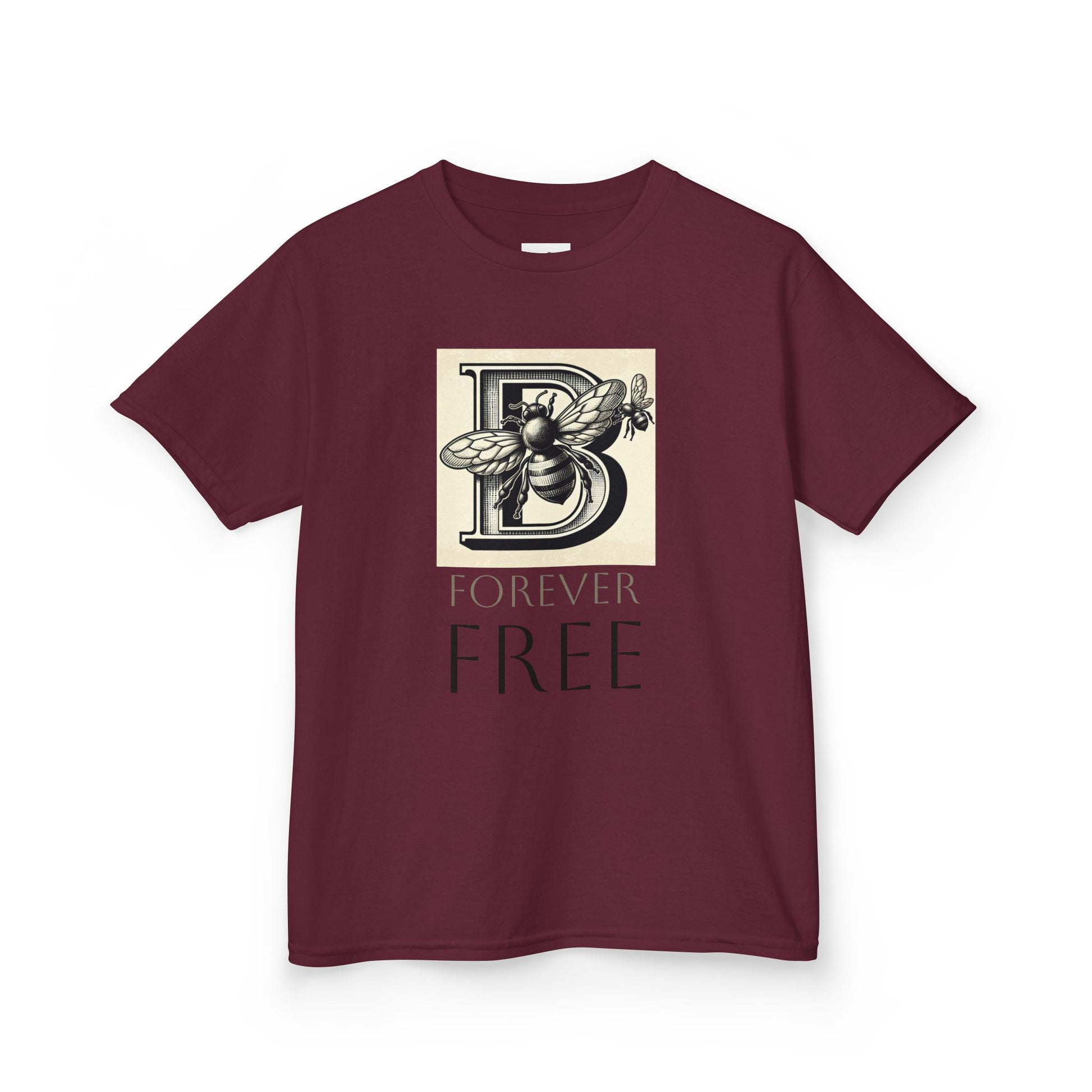 Bee Inspired Kids Tee, Forever Free, Nature Lover Gift, Kids T-Shirt, Bee Theme image 6