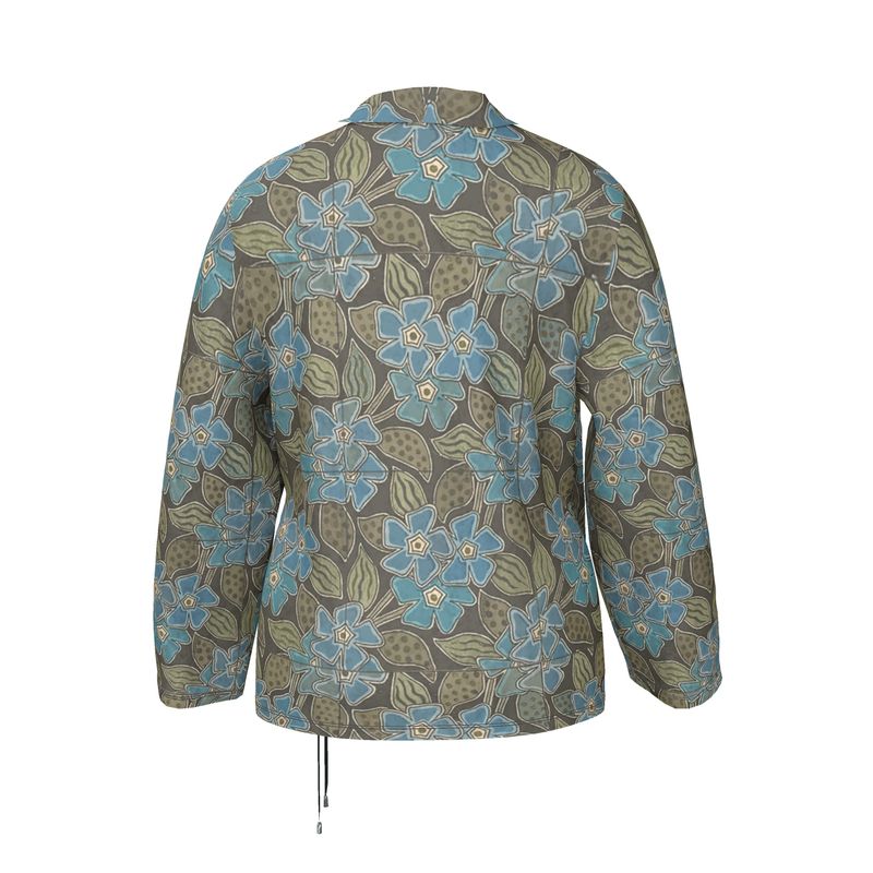 Deco Blue Flower Wrap Blazer