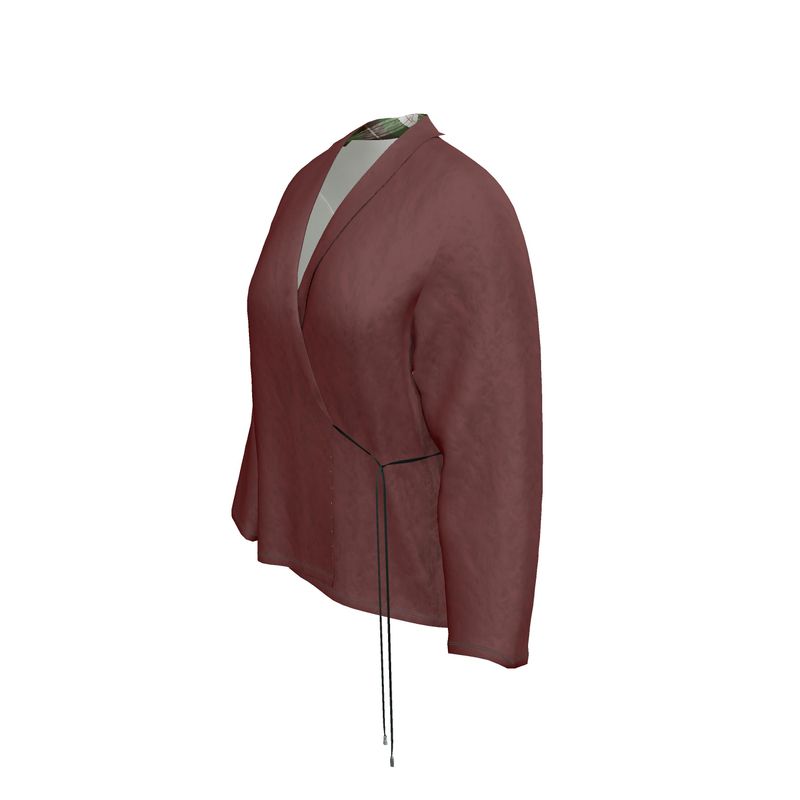 Burgundy Wrap Blazer