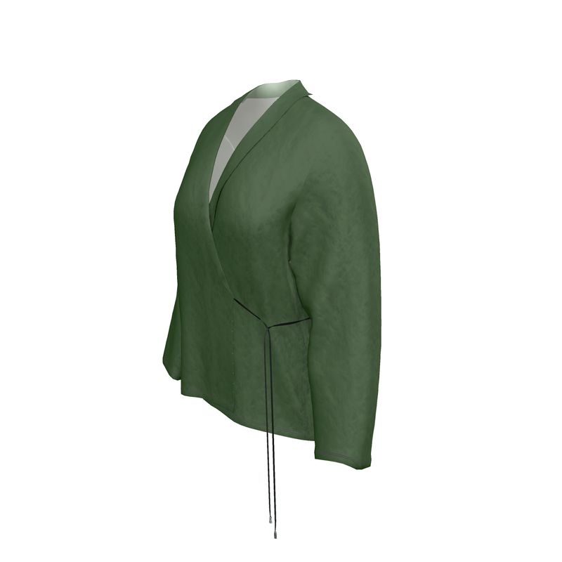 Forest Green Wrap Blazer