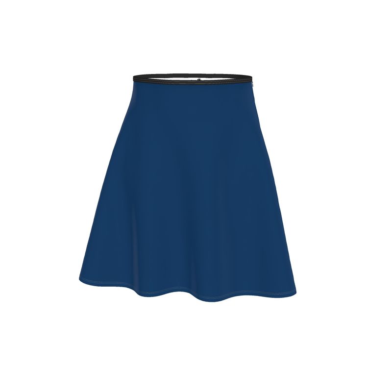 Denim Blue Flared Skirt