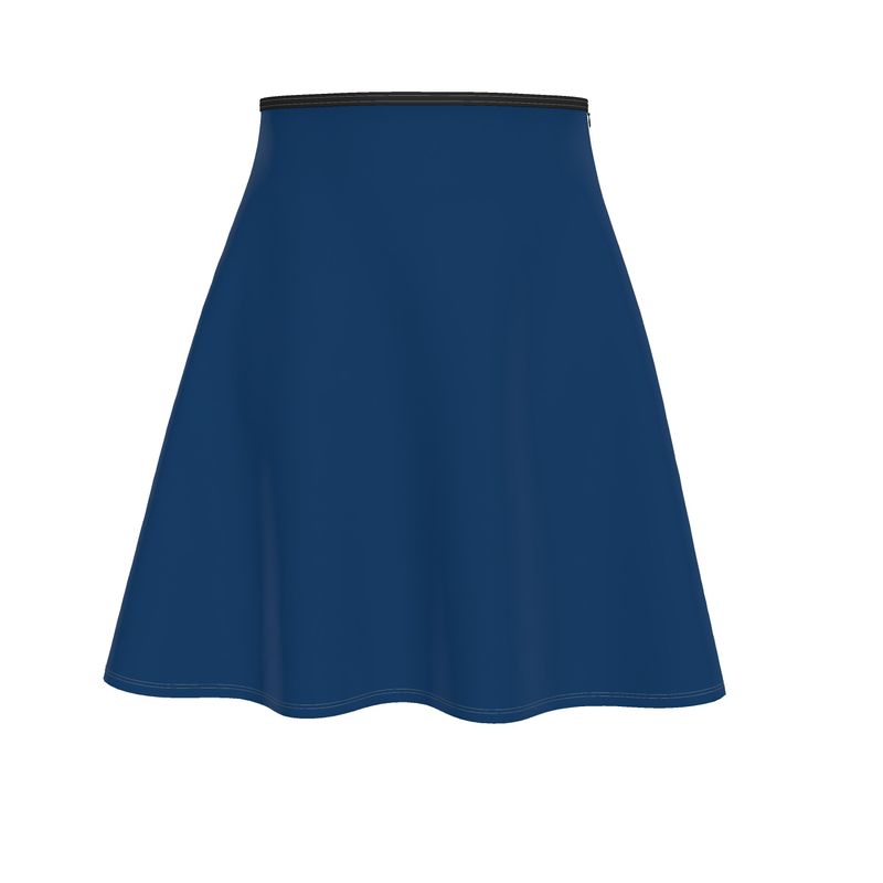 Denim Blue Flared Skirt