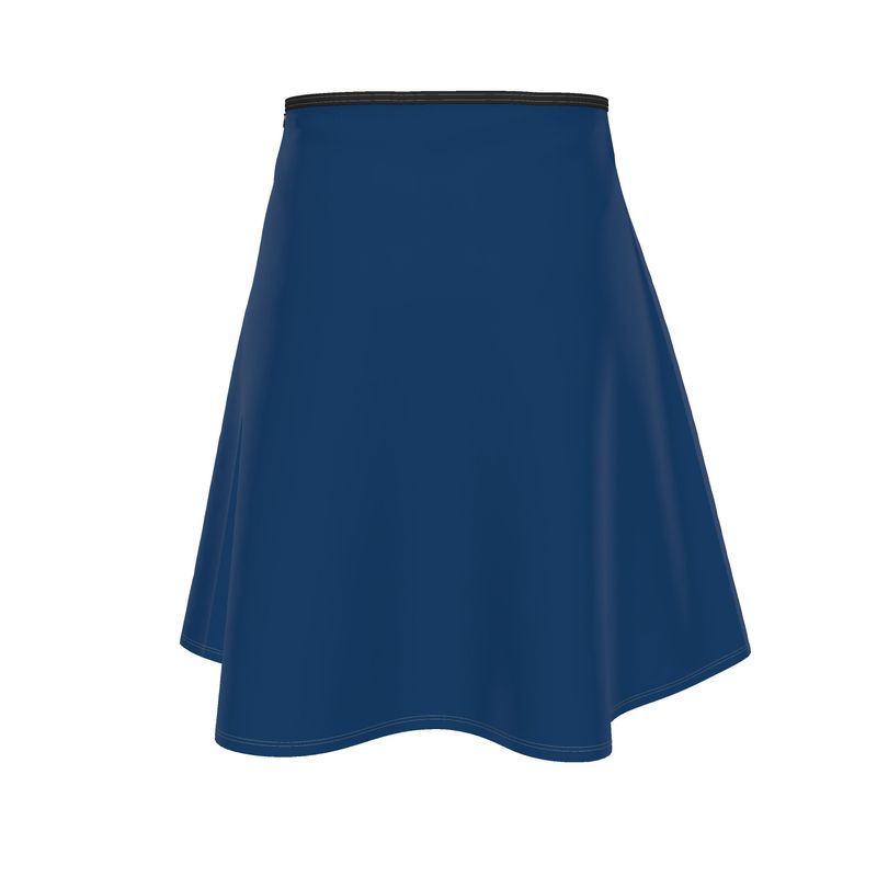 Denim Blue Flared Skirt