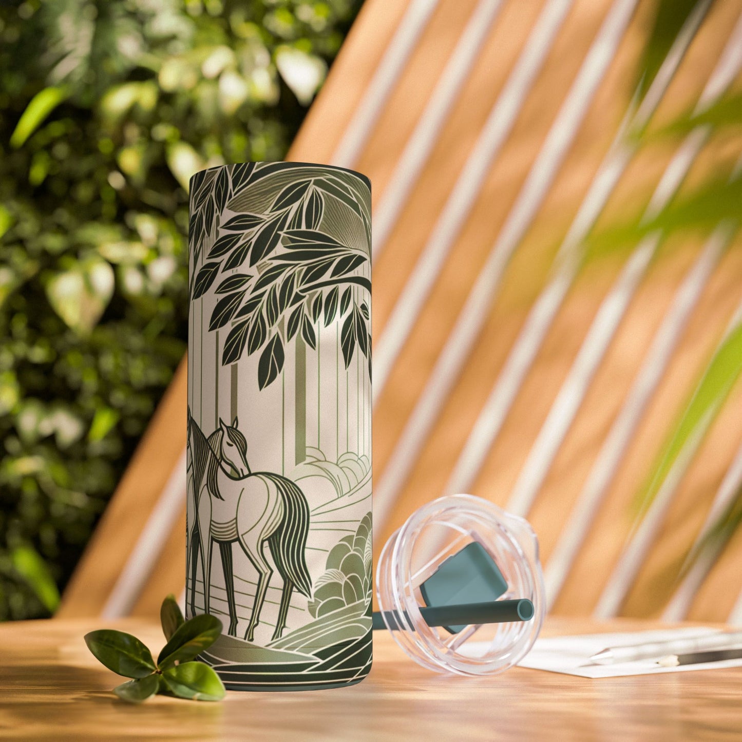Forest Horses 20oz Skinny Matte Tumbler  image 3
