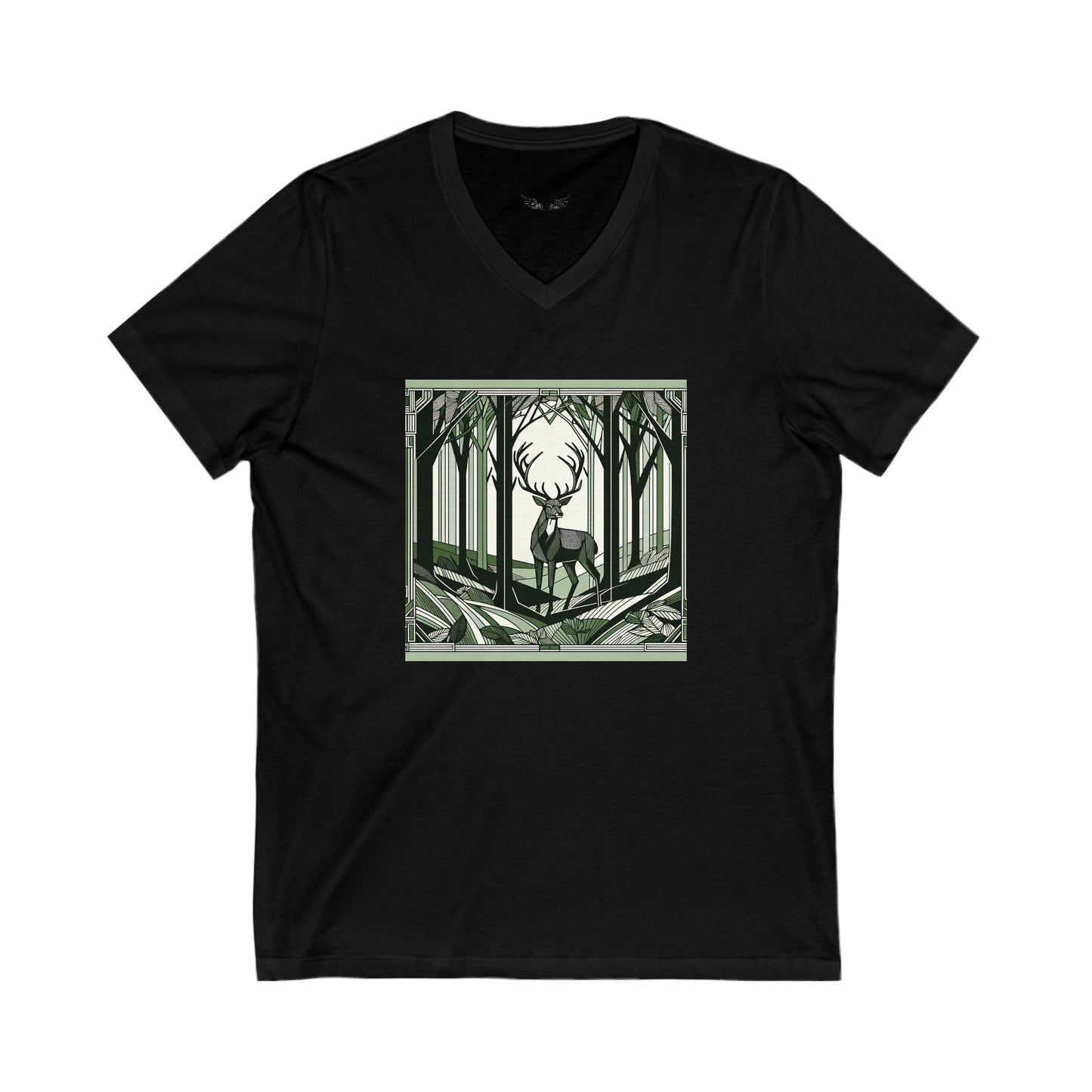 Forest Stag V-Neck Tee -  Unisex T-Shirt image 2