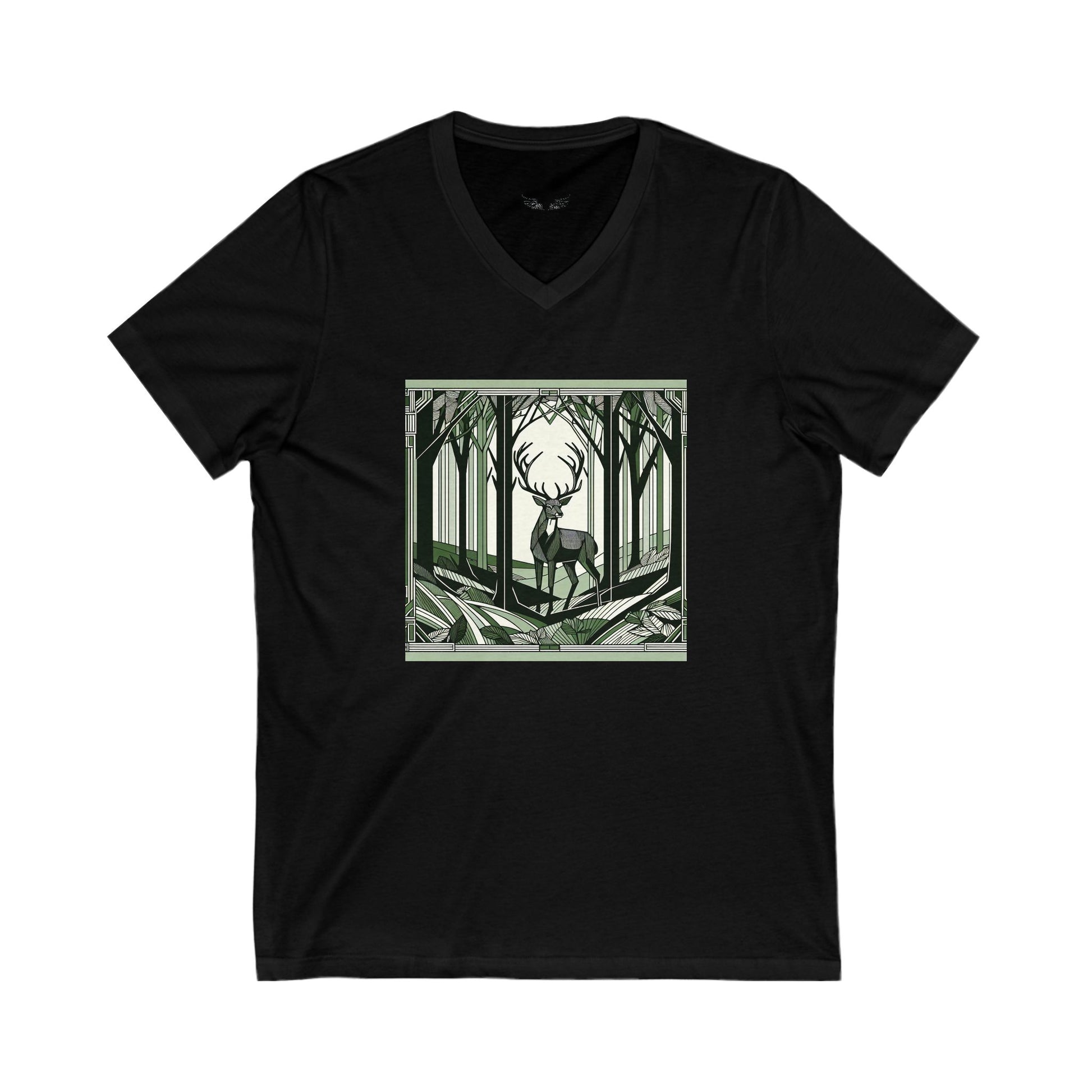 Forest Stag V-Neck Tee -  Unisex T-Shirt image 2