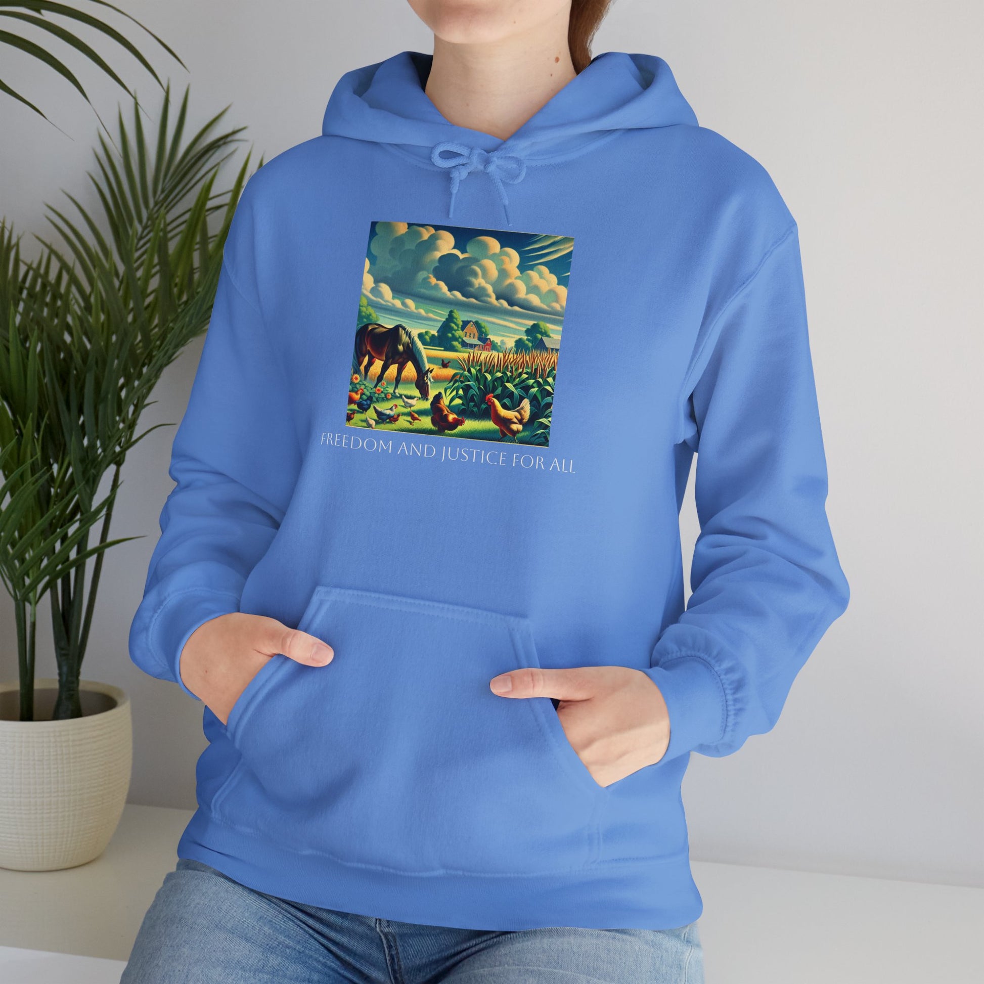 Farmers for a Free America -Freedom and Justice Hooded Sweatshirt for Farmers image 14