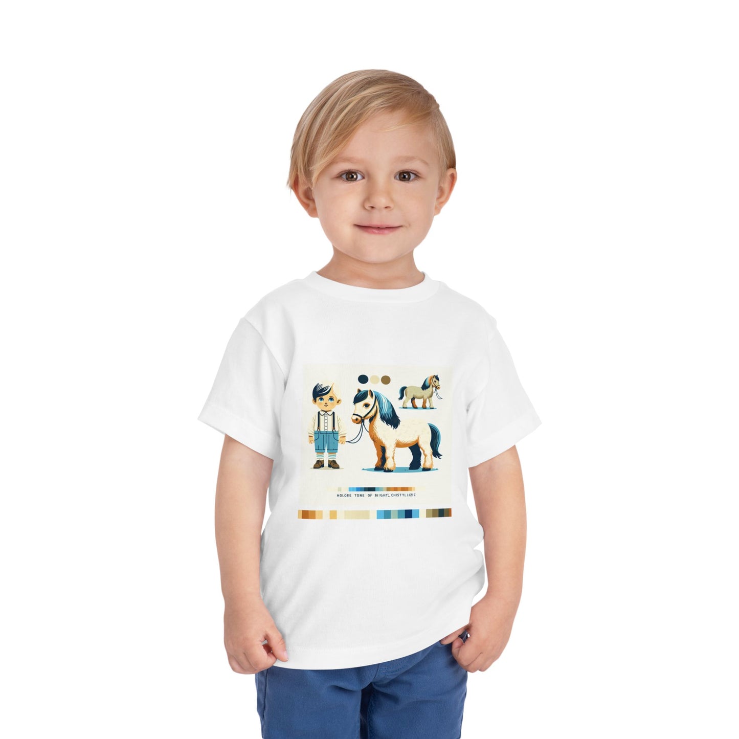 Vintage Horse Toddler Short Sleeve Tee - Cute Animal Design for Playtime image 1
