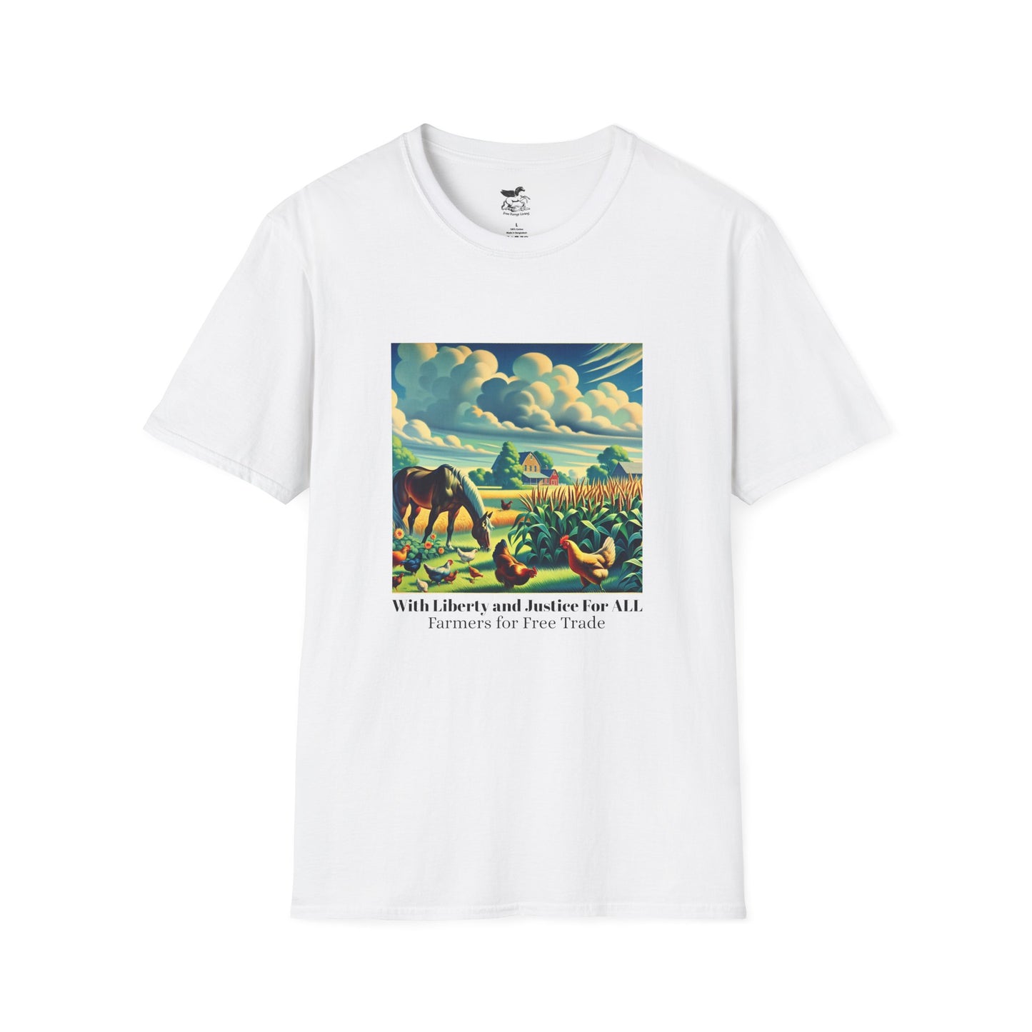 Farmers For America Unisex Softstyle T-Shirt Perfect Gift for Farmers image 0