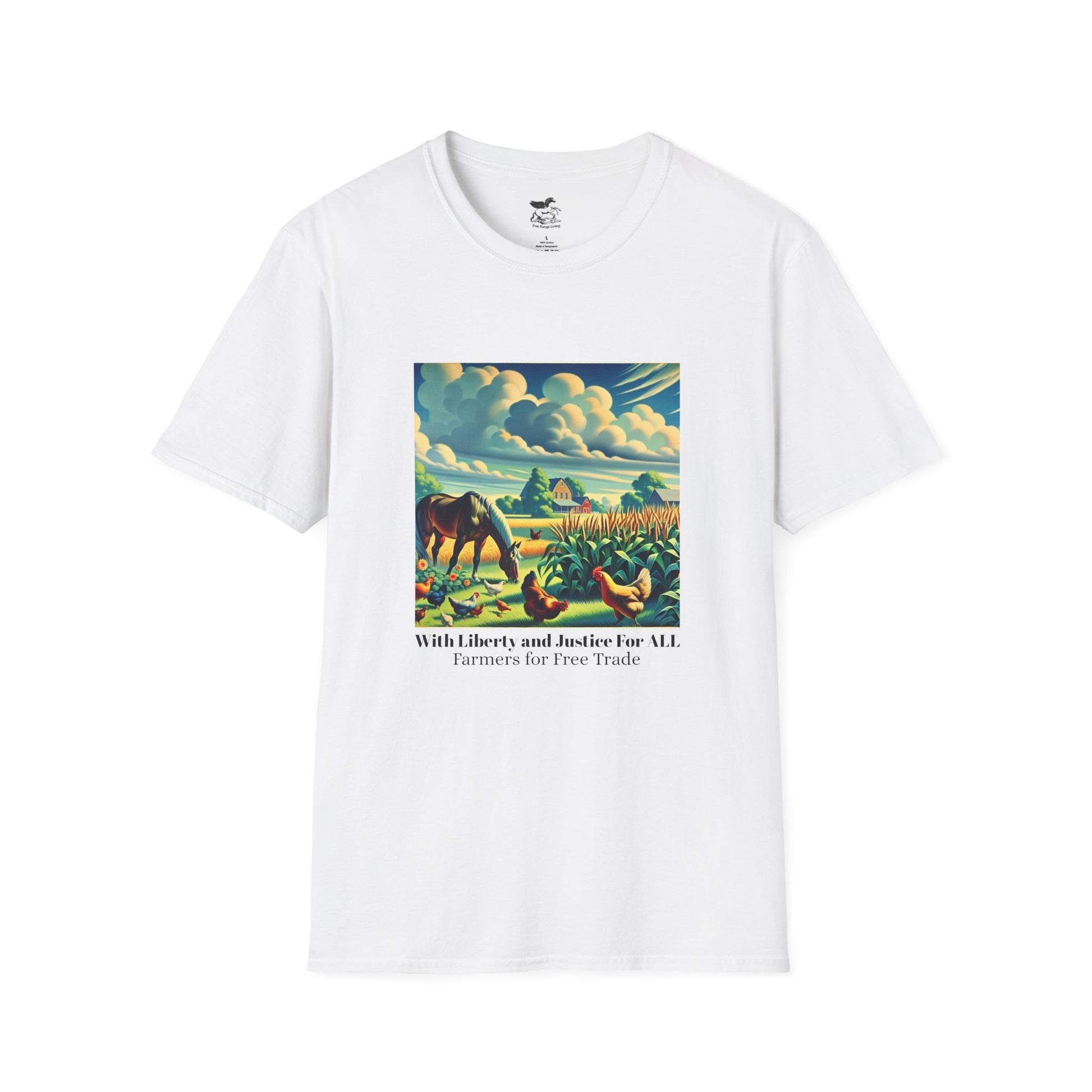 Farmers For America Unisex Softstyle T-Shirt Perfect Gift for Farmers image 0