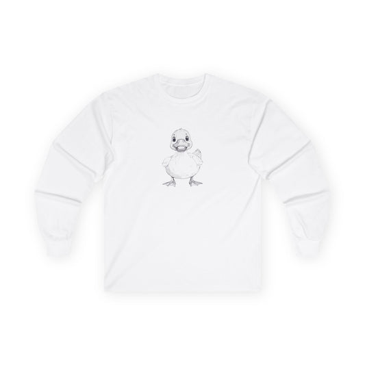 Funny Duck Graphic Long Sleeve Tee for Animal Lovers image 0