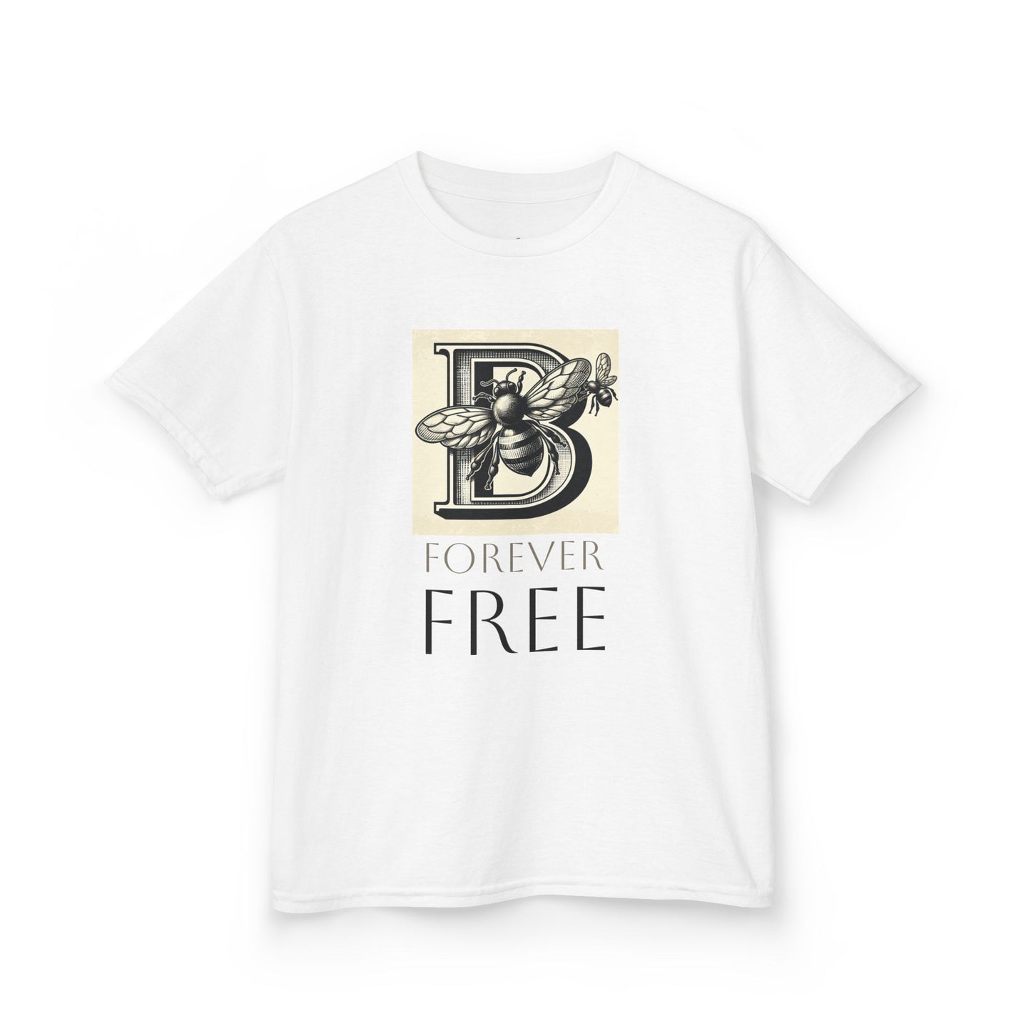 Bee Inspired Kids Tee, Forever Free, Nature Lover Gift, Kids T-Shirt, Bee Theme image 2