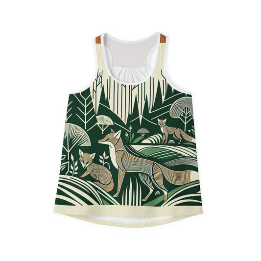 Forest Foxes Women's Tank Top - Nature-Inspired Summer Wear image 0