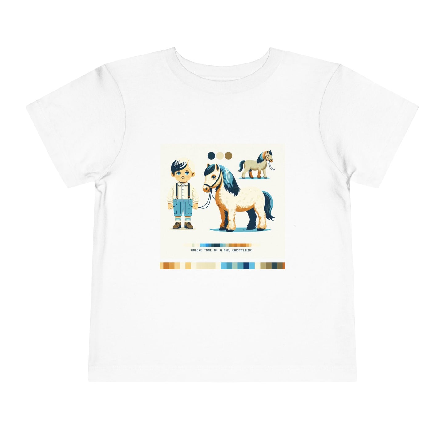 Vintage Horse Toddler Short Sleeve Tee - Cute Animal Design for Playtime image 0
