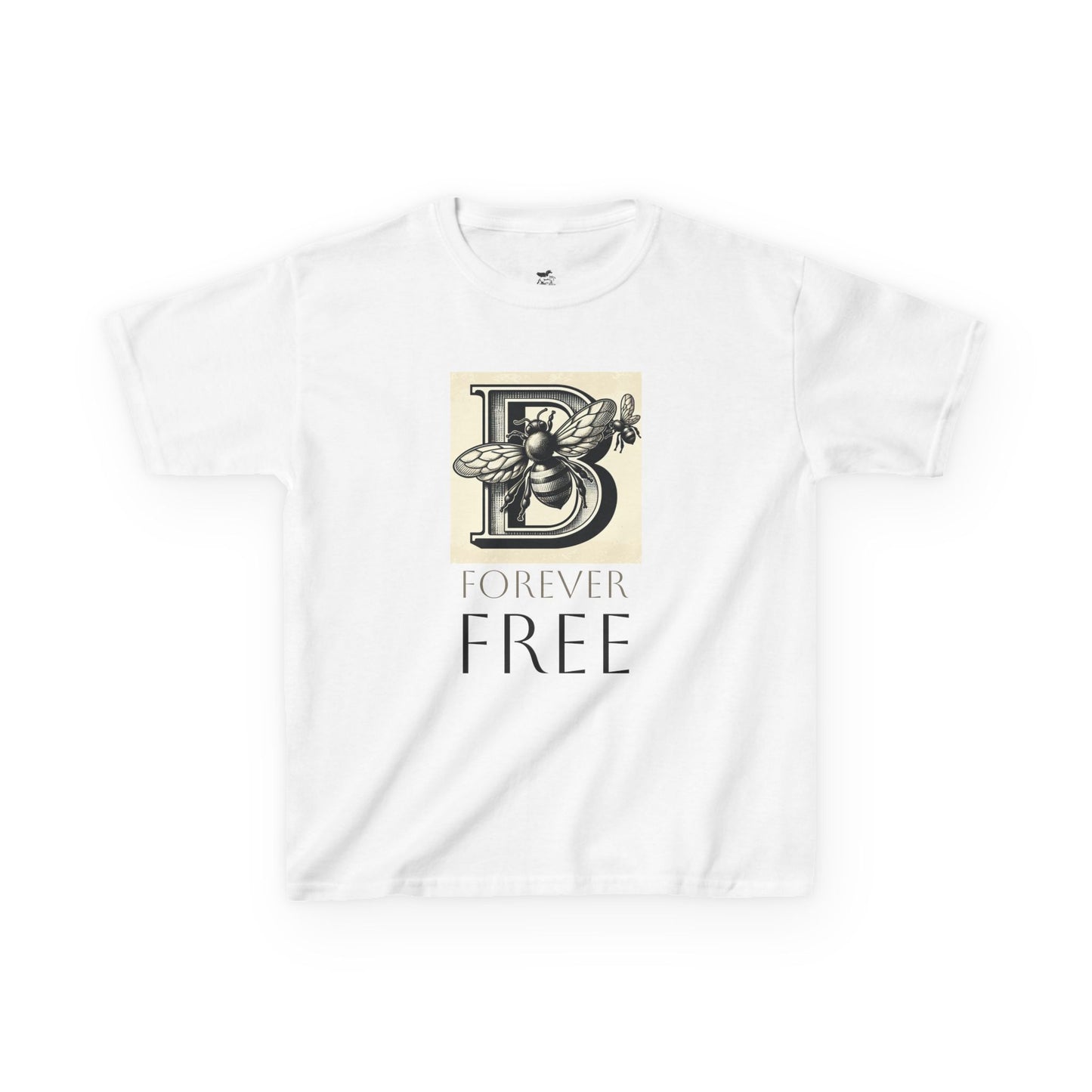Bee Inspired Kids Tee, Forever Free, Nature Lover Gift, Kids T-Shirt, Bee Theme image 0
